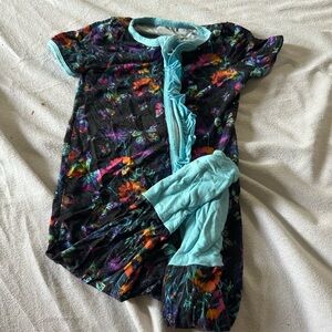 KLR Bamboo butterfly short sleeve one piece